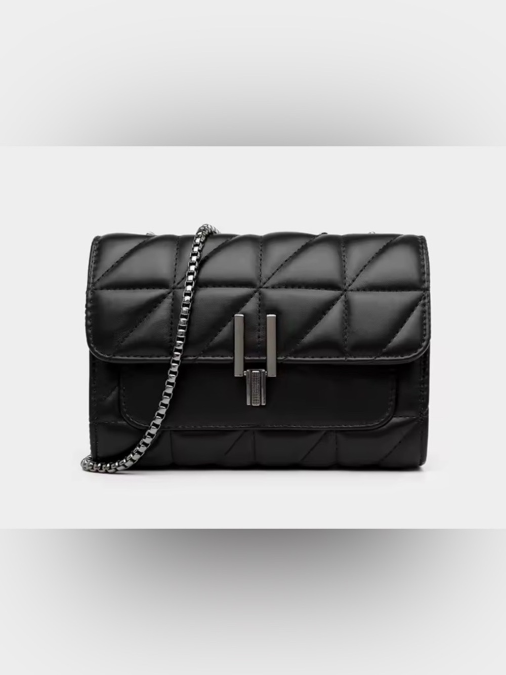 Elegant Black Quilted Women's Bag